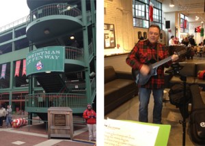 Christmas at Fenway, imminent snow storm, and Mr. Thomsen says, "come sing!"  Get out of my PJs?  Yes.