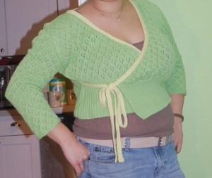 So much delicate work.  No, it doesn't fit, and it never did.  Why didn't I just make it longer??