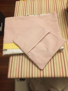 Pillowcase and matching pouch.  Because matching.